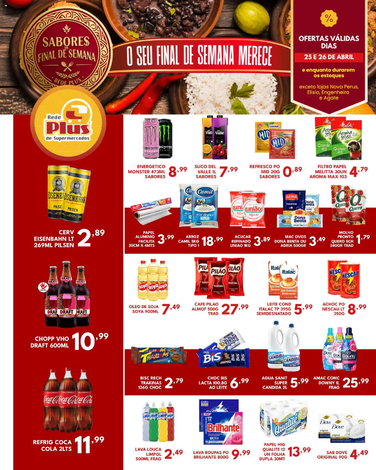 Rede Plus Supermercados Folheto - válido de 24.04.2026 | Página: 3 | Produtos: Pó, Cola, Ovos, Soja