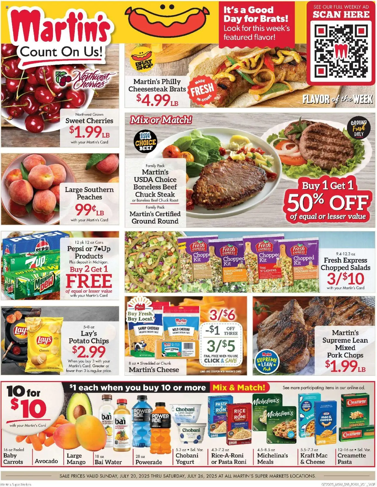 Martin’s Weekly Ad - valid from 20.07.2025 | Page: 1 | Products: Cherries, Fusion, Cheese, Beef