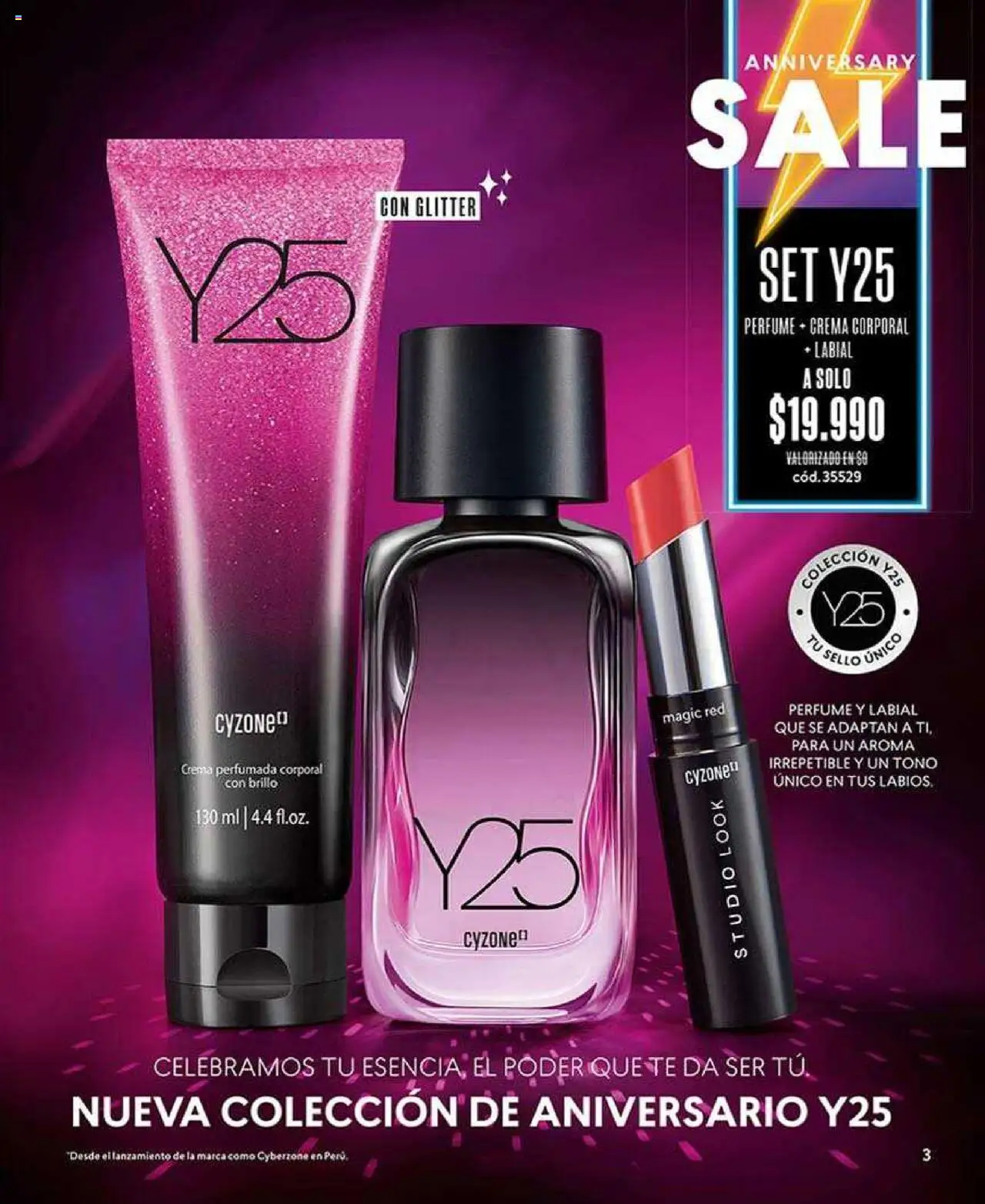 Catálogo CyZone Campaña 10 │ válido desde el 02.06.2025 | Página: 3 | Productos: Glitter, Perfume, Labial, Crema