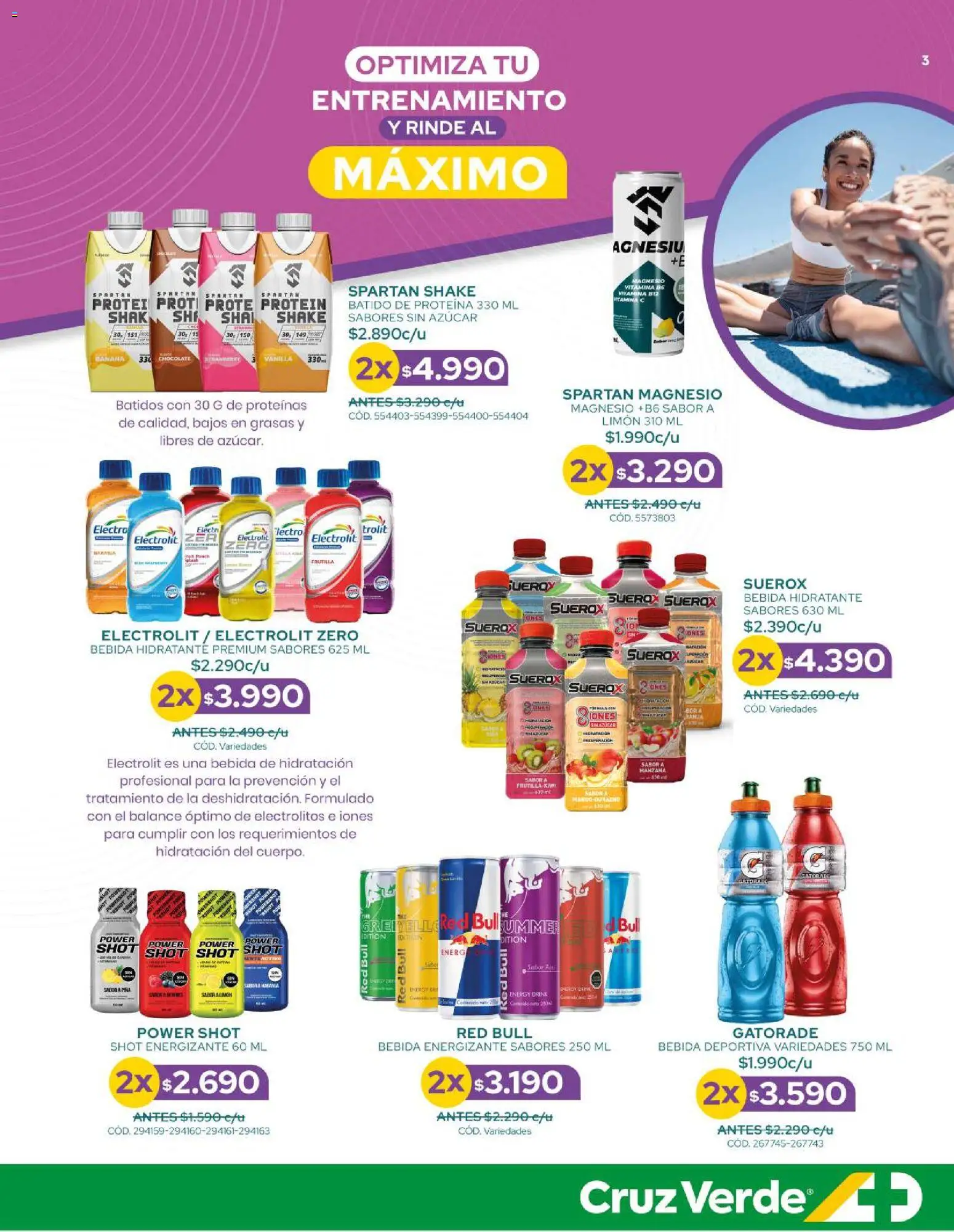 Cruz Verde - Bebestibles y Snacks │ válido desde el 01.04.2026 | Página: 3 | Productos: Limón, Chocolate, Frutilla, Azucar