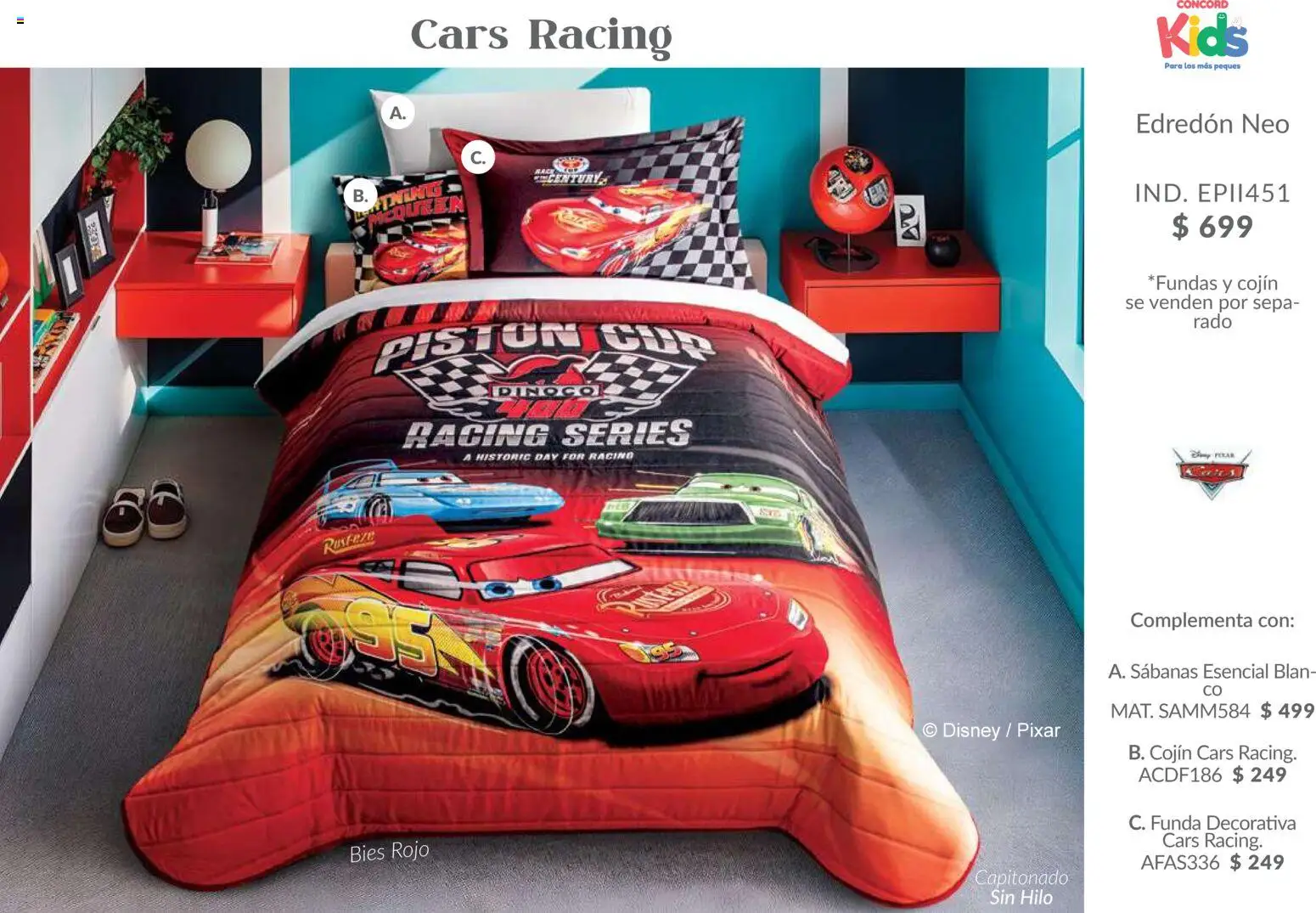 Nuevas ofertas de Colchas Concord válidas en toda la República Mexicana desde el 01.02.2026. ¡Encuentra las mejores ofertas en Colchas Concord catálogo Kids! | Página: 21 | Productos: Funda, Sabanas