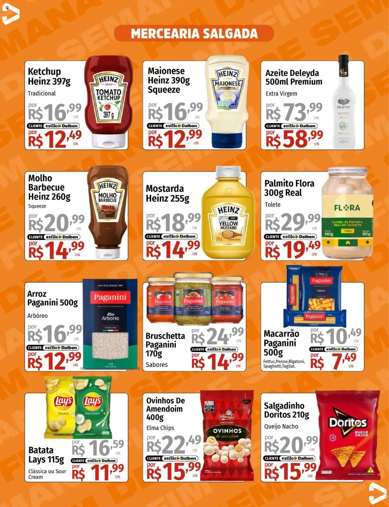 Supermercado Dalben Folheto - válido de 08.08.2025 | Página: 7 | Produtos: Queijo, Macarrão, Ketchup, Maionese