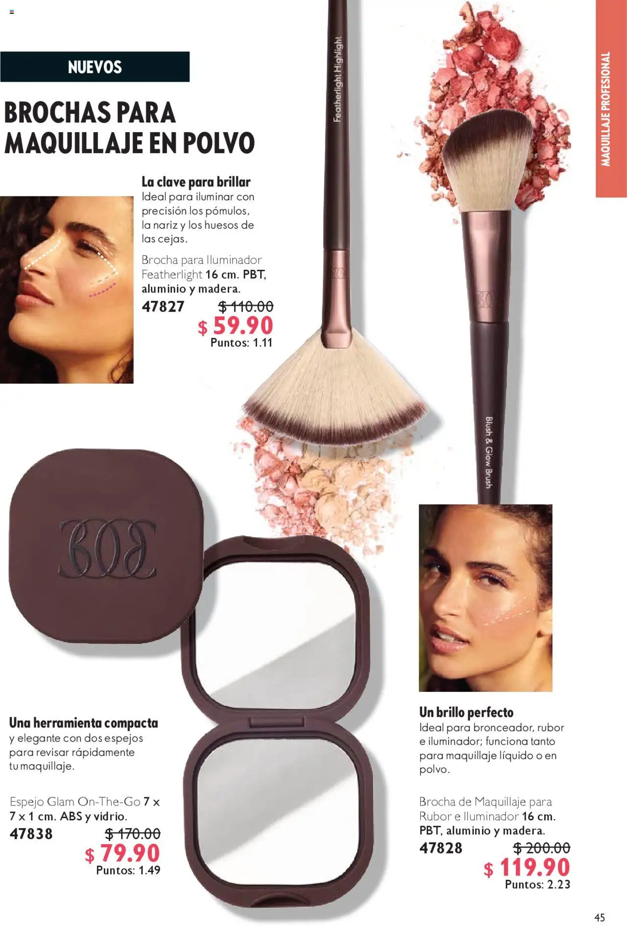 Nuevas ofertas de Oriflame válidas en toda la República Mexicana desde el 04.10.2025. ¡Encuentra las mejores ofertas en Oriflame - Campaña 14 2025! | Página: 45 | Productos: Iluminador, Brillo, Espejo, Polvo