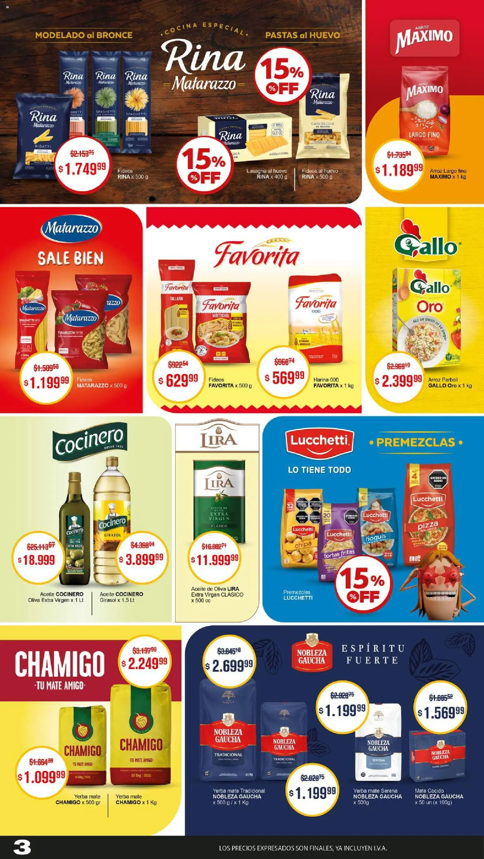 Makro ofertas │ válido desde el 06.11.2025 | Página: 3 | Productos: Pizza, Espinaca, Arroz, Mate cocido