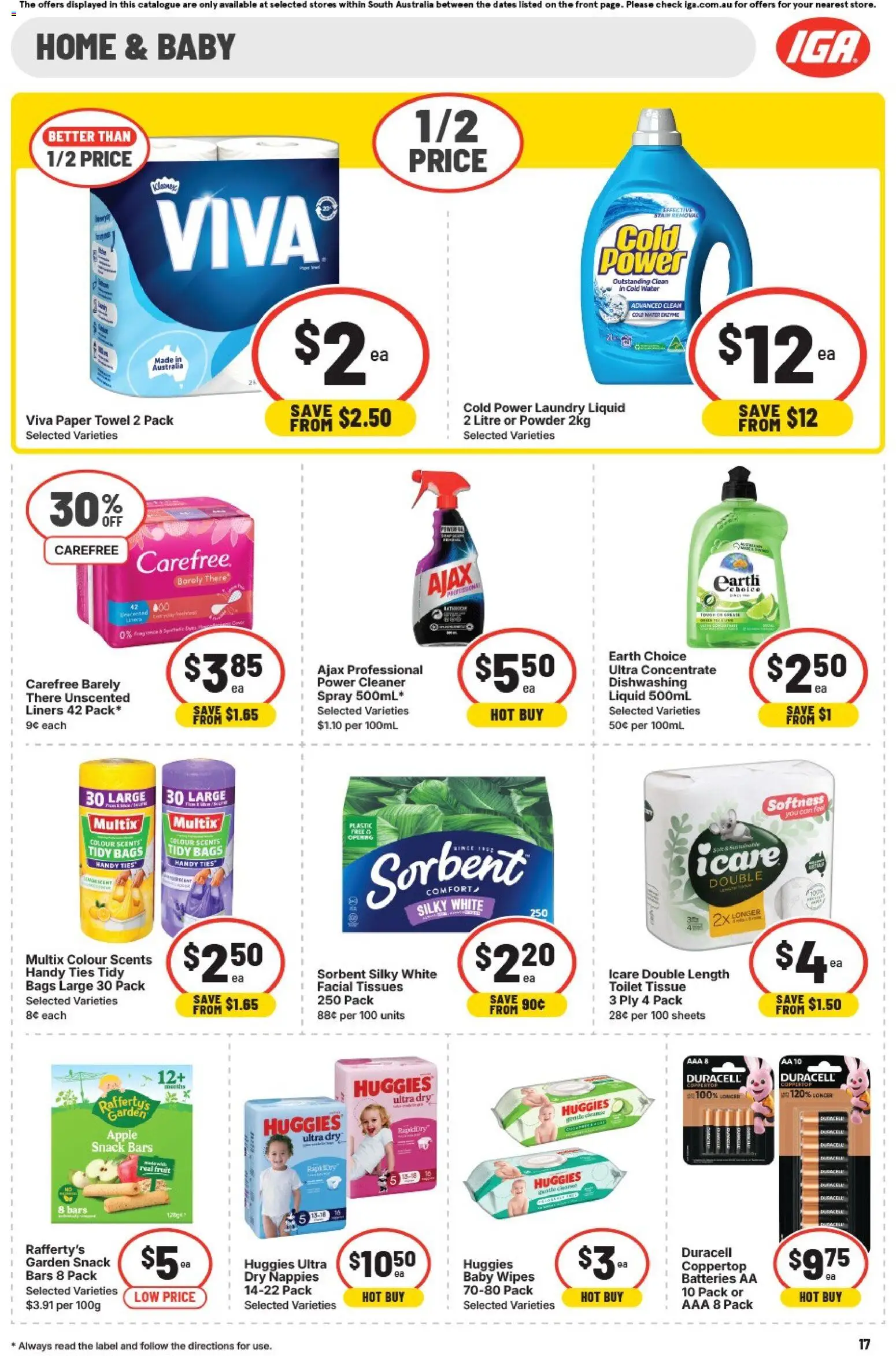 IGA catalogue - valid from 25.02.2026 | Page: 13 | Products: Powder, Cleaner, Nappies, Water
