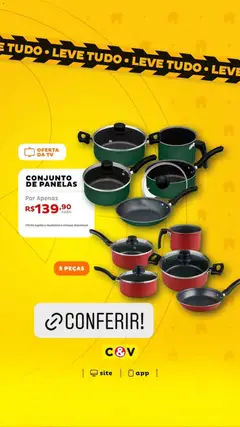 Casa e Video promoções - Pré-Visualização do folheto da loja Casa e Video, válido de 22.10.2025 | Página: 7 | Produtos: Conjunto de panelas, Tv
