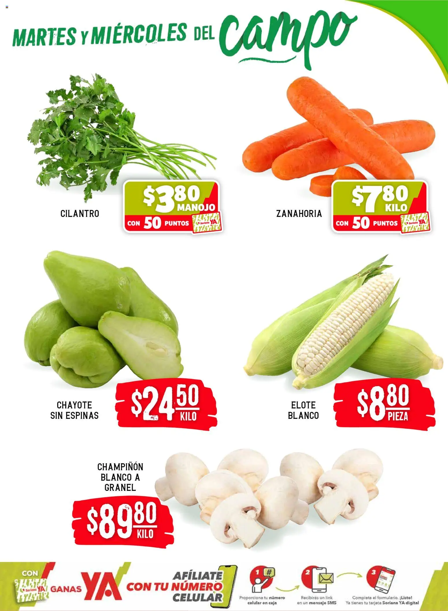 Nuevas ofertas de Soriana válidas en toda la República Mexicana desde el 07.04.2026. ¡Encuentra las mejores ofertas en Soriana Martes y Miércoles del Campo Híper: Ver, Tab, Chis, Camp, Yuc y Q. Roo! | Página: 3 | Productos: Caja, Zanahoria