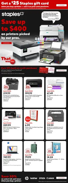 Preview of Staples weekly flyer / circulaire from shop Staples valid from 20.03.2026