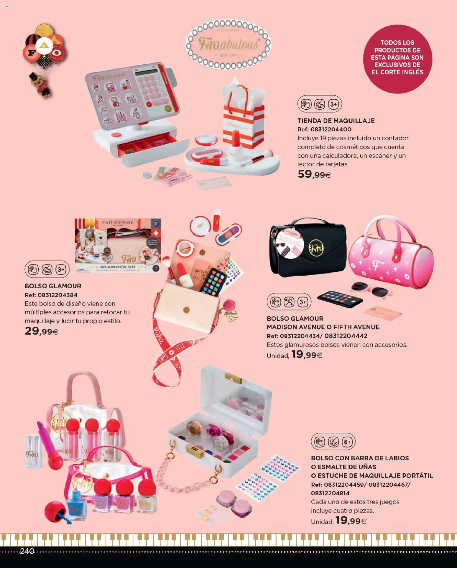 Nuevas ofertas de El Corte Inglés válidas en toda la República Mexicana desde el 27.10.2025. ¡Encuentra las mejores ofertas en El Corte Inglés catálogo Juguetes! | Página: 240 | Productos: Bolso, Escaner, Barra, Maquillaje