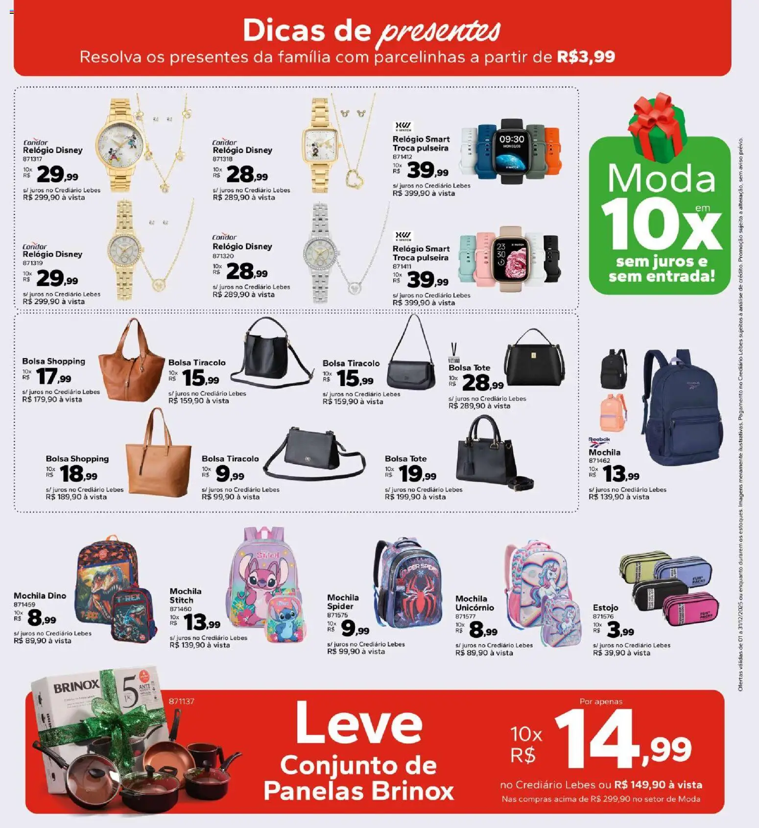 Lebes Folheto - válido de 01.12.2025 | Página: 5 | Produtos: Pulseira, Conjunto de panelas, Relógio, Bolsa