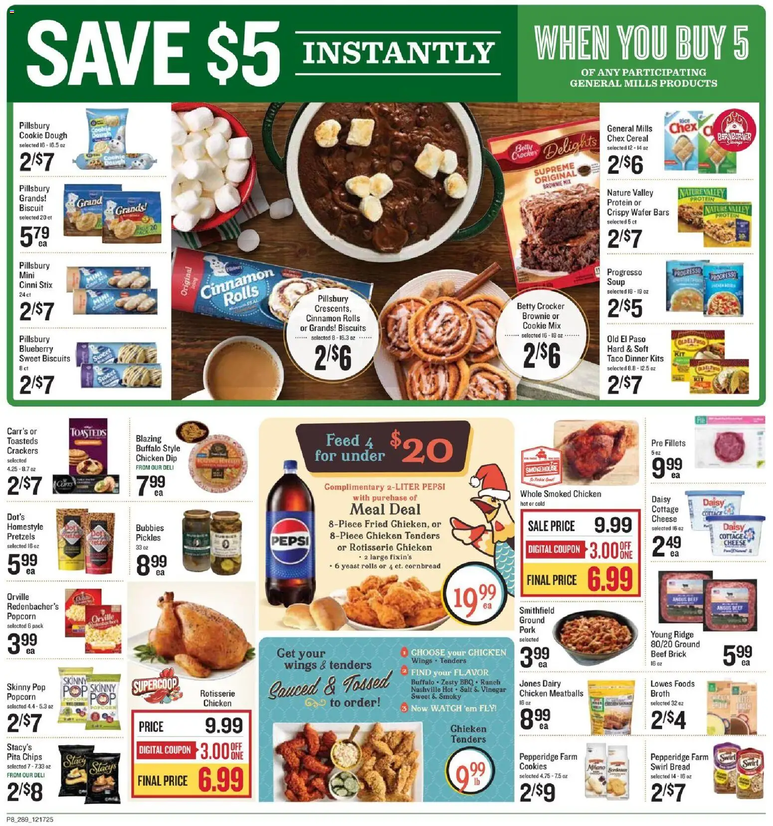 Lowes Foods Weekly Ad - valid from 17.12.2025 | Page: 11 | Products: Cheese, Pork, Chips, Watch