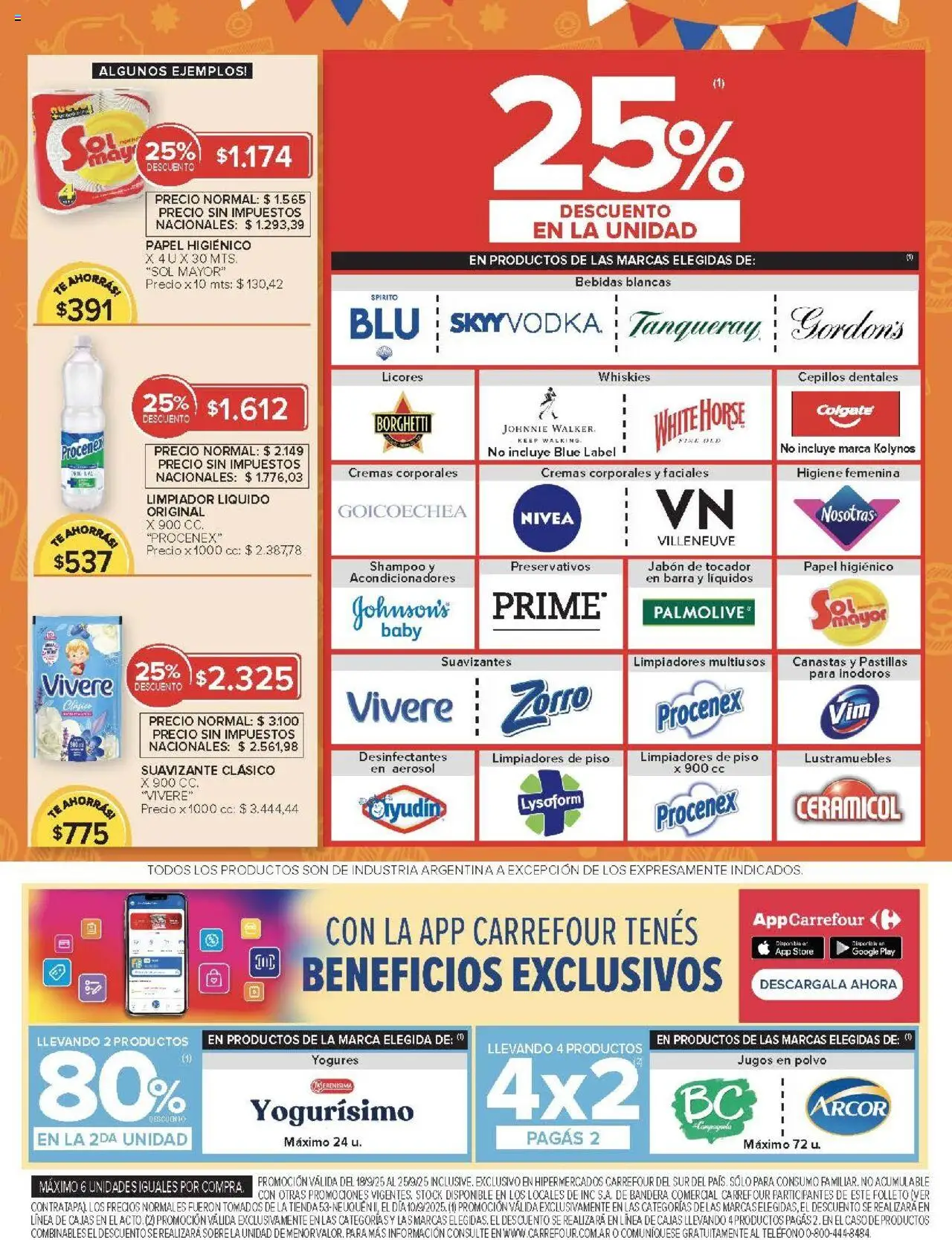 Carrefour ofertas - Comodoro │ válido desde el 18.09.2025 | Página: 6 | Productos: Sobre, Shampoo, Jabón, Té
