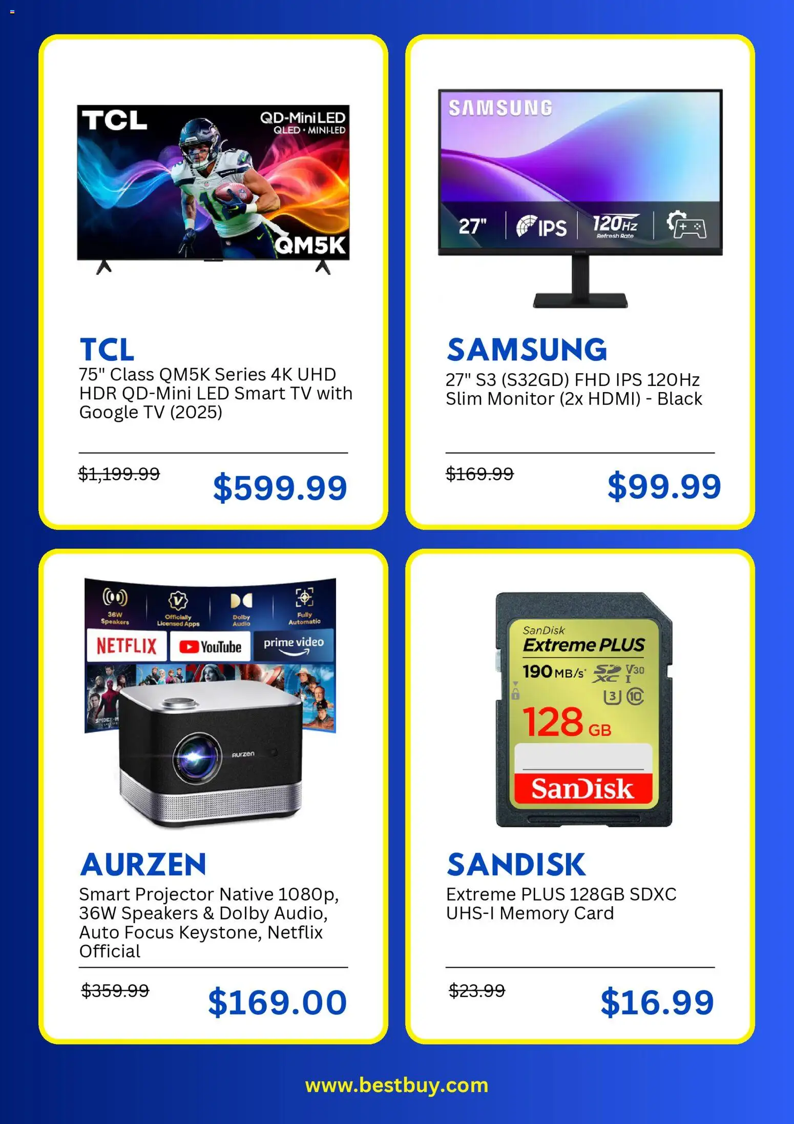 Best Buy Black Friday - valid from 03.11.2025 | Page: 3 | Products: Monitor, Projector, Tv, Video