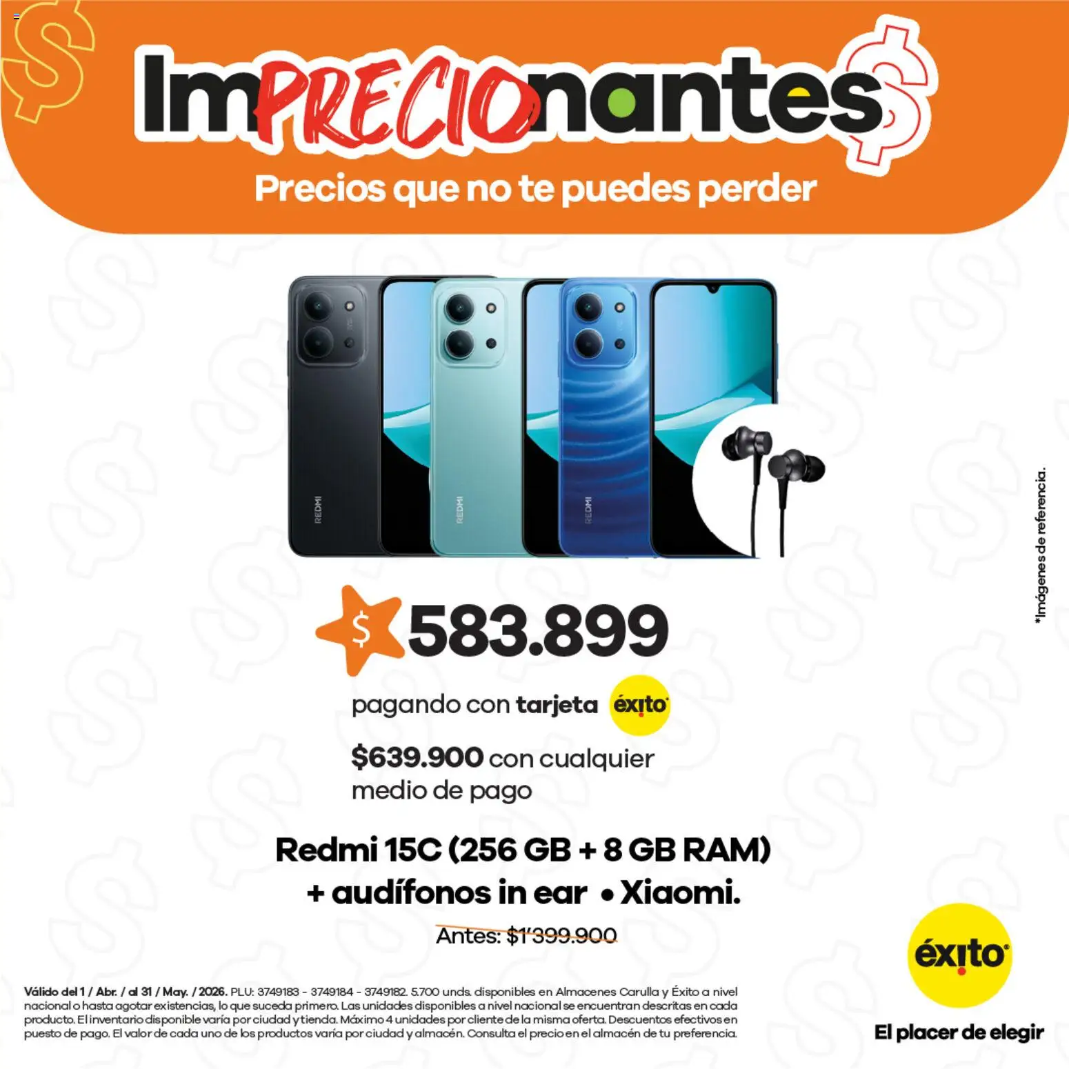 Éxito revista - valida desde el 01.04.2026 | Página: 3 | Productos: Té, Audífonos