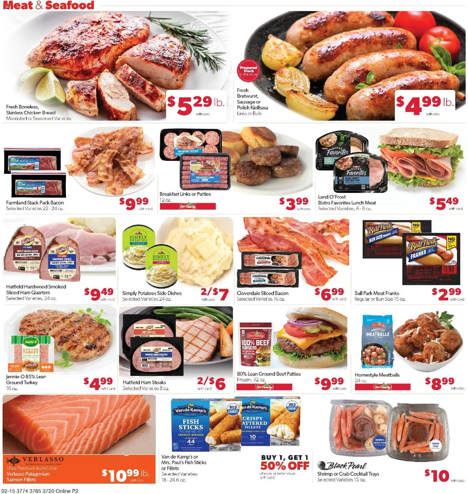 Family Fare Weekly Ad - valid from 15.02.2026 | Page: 6 | Products: Ham, Potatoes, Seafood, Sausage