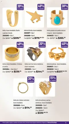 Nuevas ofertas de Home Interiors válidas en toda la República Mexicana desde el 28.04.2025. ¡Encuentra las mejores ofertas en Anillo. Acero Inoxidable. Diseño cuadrado. Dorado., Stainless steel ring, square design, gold.! | Página: 16 | Productos: Anillo