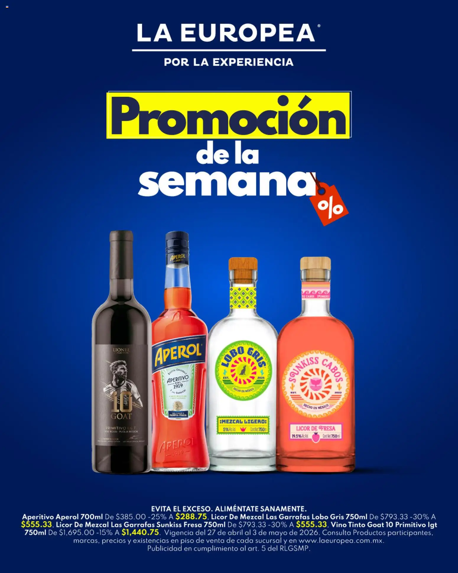 Nuevas ofertas de La Europea válidas en toda la República Mexicana desde el 27.04.2026. ¡Encuentra las mejores ofertas en La Europea catálogo Promoción! | Página: 1 | Productos: Fresa, Vino