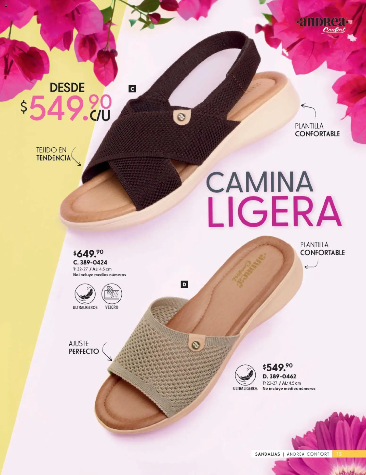 Nuevas ofertas de Andrea válidas en toda la República Mexicana desde el 25.01.2026. ¡Encuentra las mejores ofertas en Andrea catálogo Calzado Confort ! | Página: 15 | Productos: Sandalias