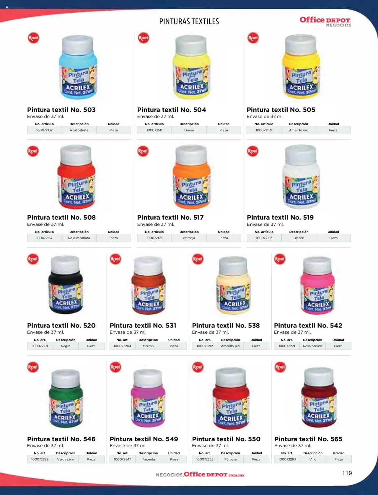 Nuevas ofertas de Office Depot válidas en toda la República Mexicana desde el 09.01.2025. ¡Encuentra las mejores ofertas en Office Depot catálogo 2025! | Página: 121 | Productos: Limón, Vino, Pintura