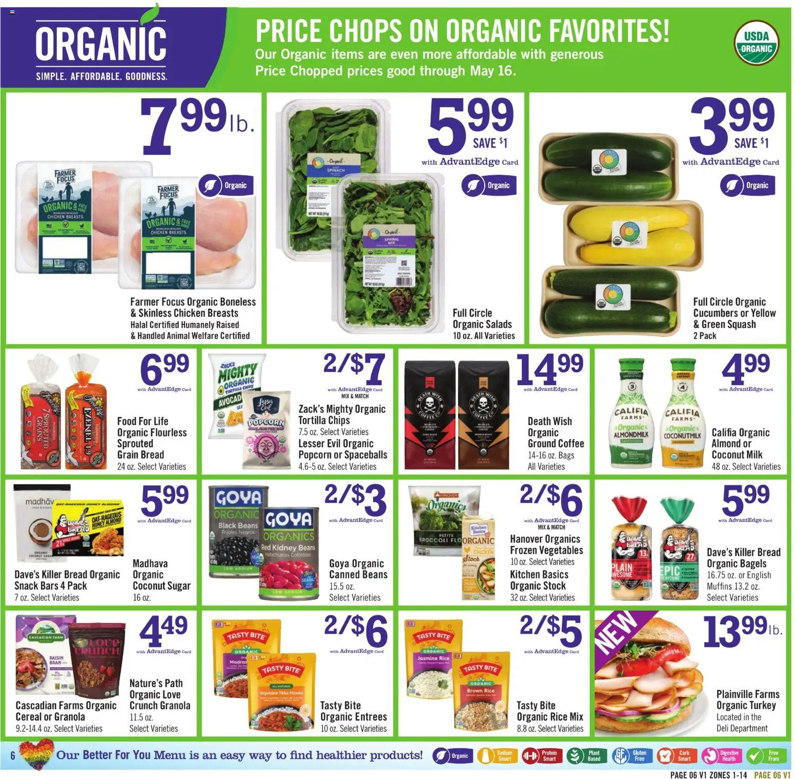 Price Chopper Weekly Ad - valid from 26.04.2026 | Page: 6 | Products: Broccoli, Spinach, Coffee, Rice