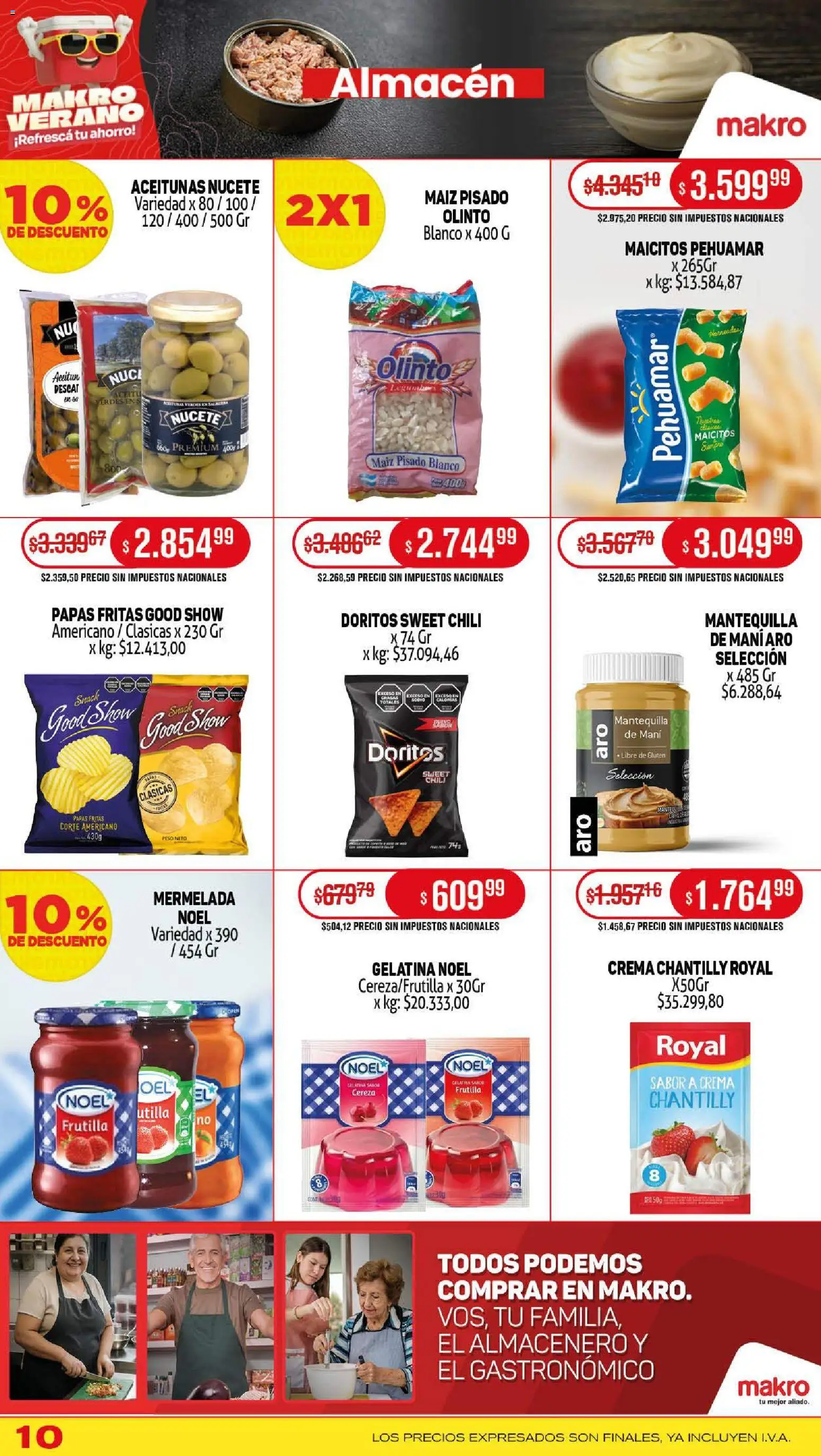 Makro ofertas │ válido desde el 08.01.2026 | Página: 10 | Productos: Frutilla, Mermelada, Papas fritas, Crema