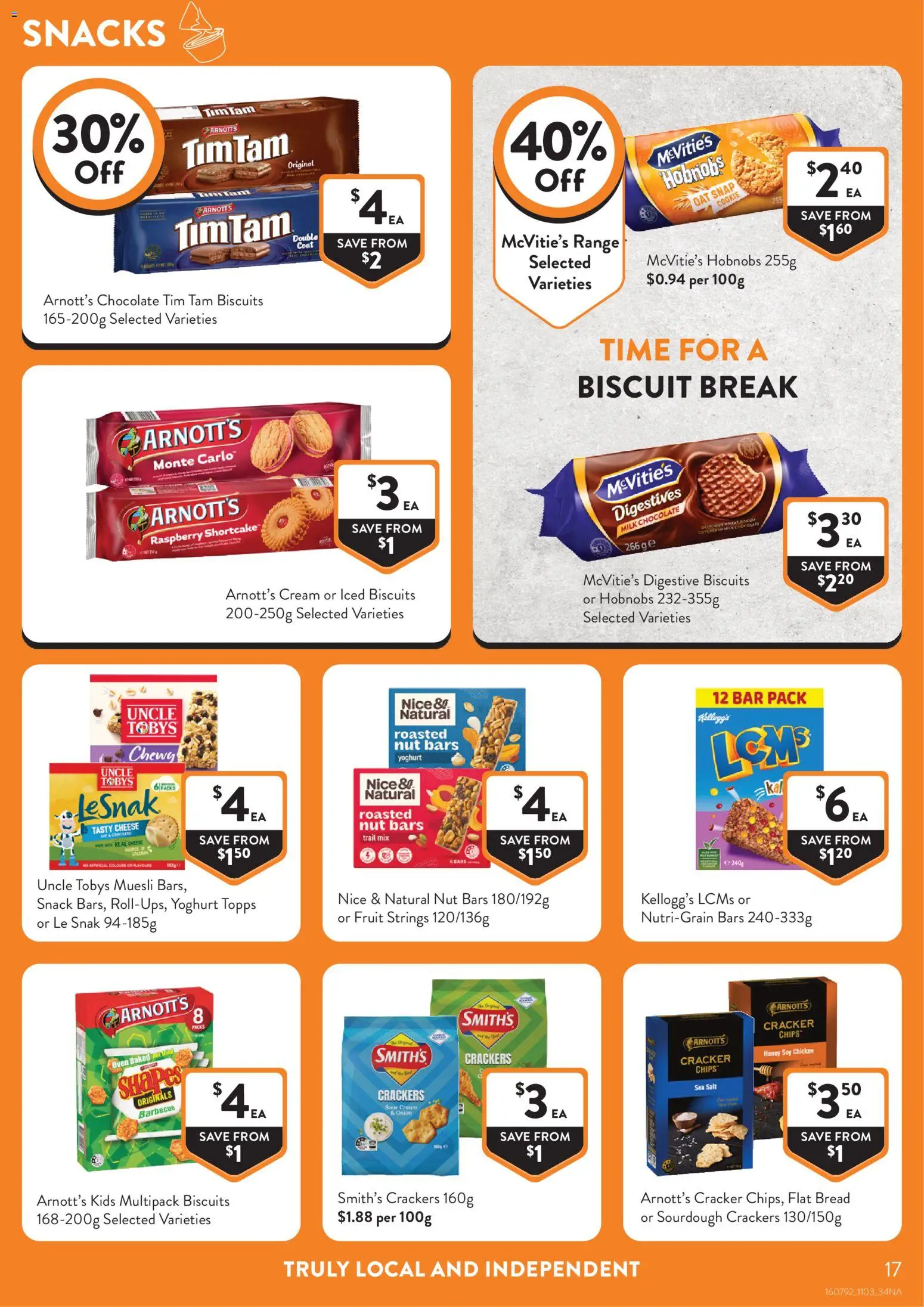 Foodworks catalogue - valid from 11.03.2026 | Page: 17 | Products: Crackers, Yoghurt, Coat, Oven