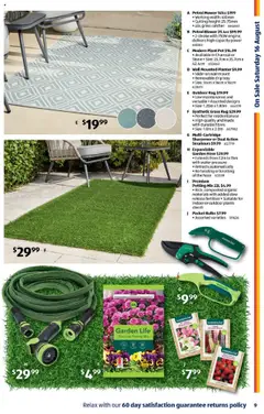 Aldi catalogue - valid from 13.08.2025 | Page: 9 | Products: Grass, Garden hose, Plant pot, Pot
