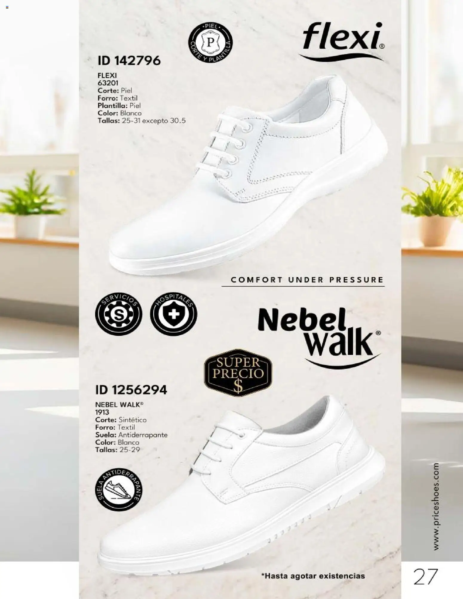 Nuevas ofertas de Price Shoes válidas en toda la República Mexicana desde el 30.12.2025. ¡Encuentra las mejores ofertas en Price Shoes catálogo Trabajo y Servicio! | Página: 27