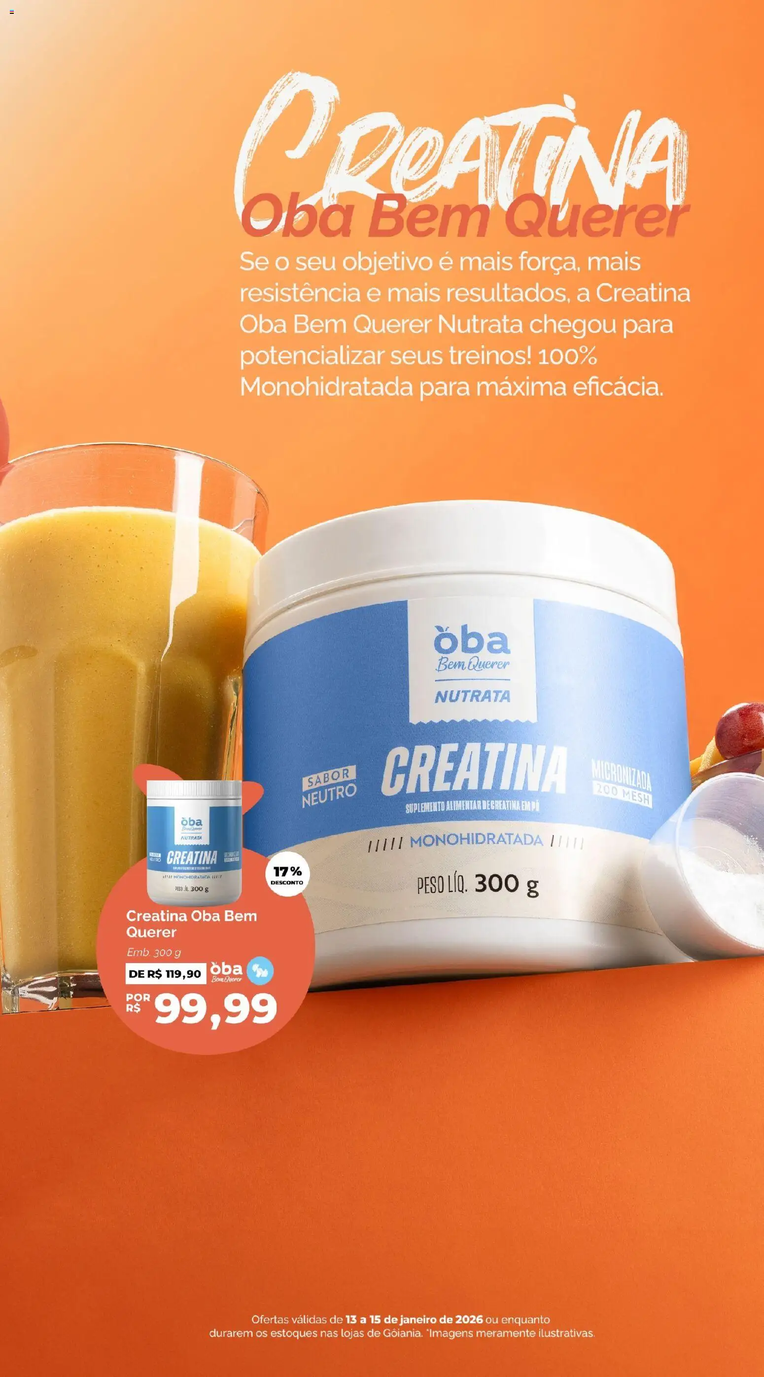 Oba Hortifruti Folheto - válido de 13.01.2026 | Página: 3 | Produtos: Creatina, Pó