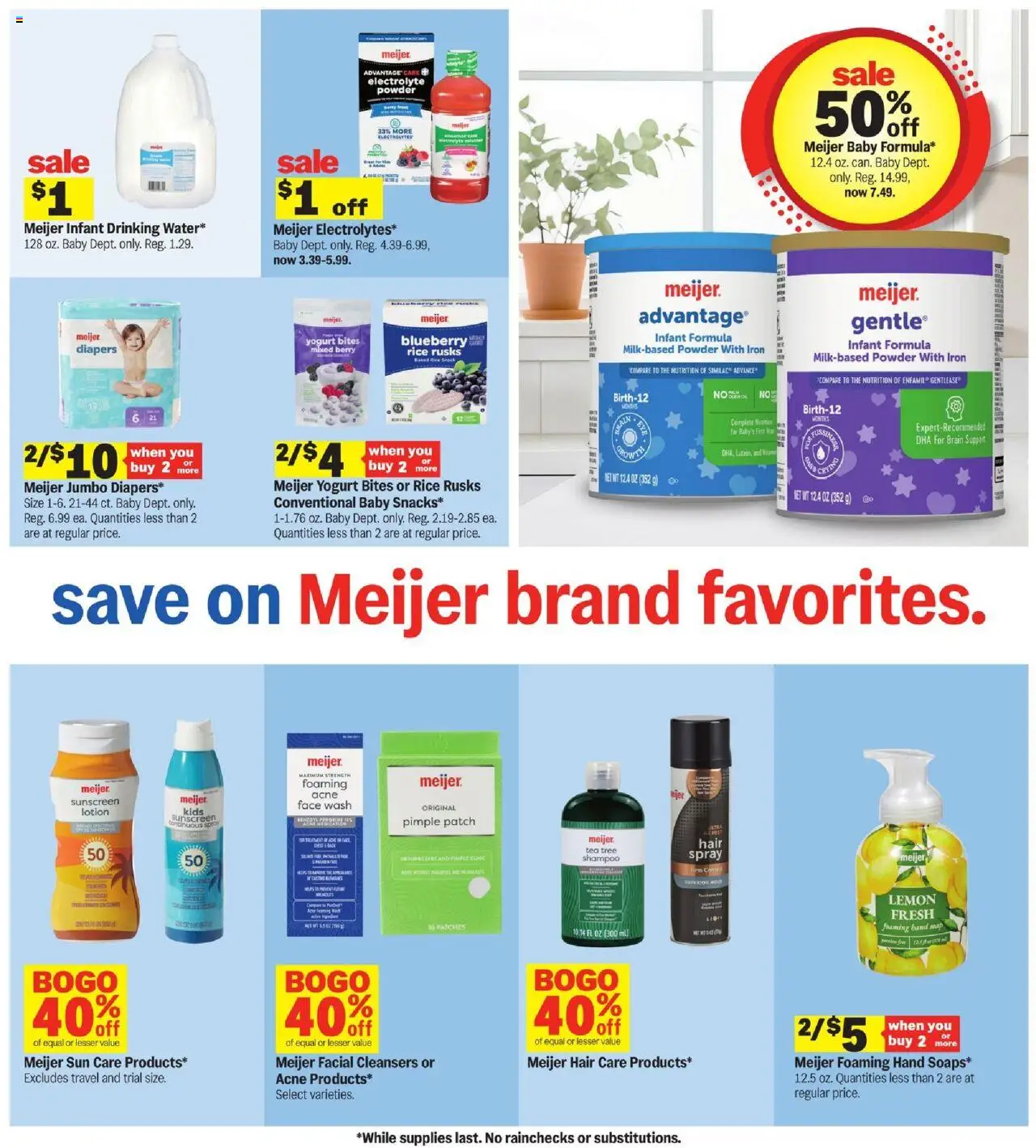 Meijer Weekly Ad - MI - valid from 06.07.2025 | Page: 22 | Products: Shampoo, Sunscreen, Soap, Iron