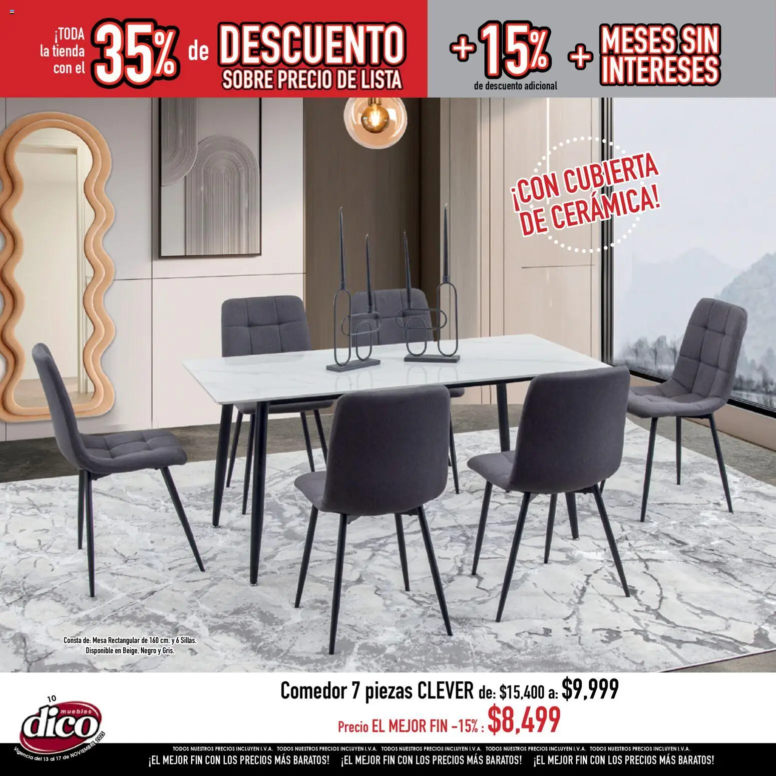 Nuevas ofertas de Muebles Dico válidas en toda la República Mexicana desde el 13.11.2025. ¡Encuentra las mejores ofertas en Muebles Dico Buen Fin ! | Página: 10