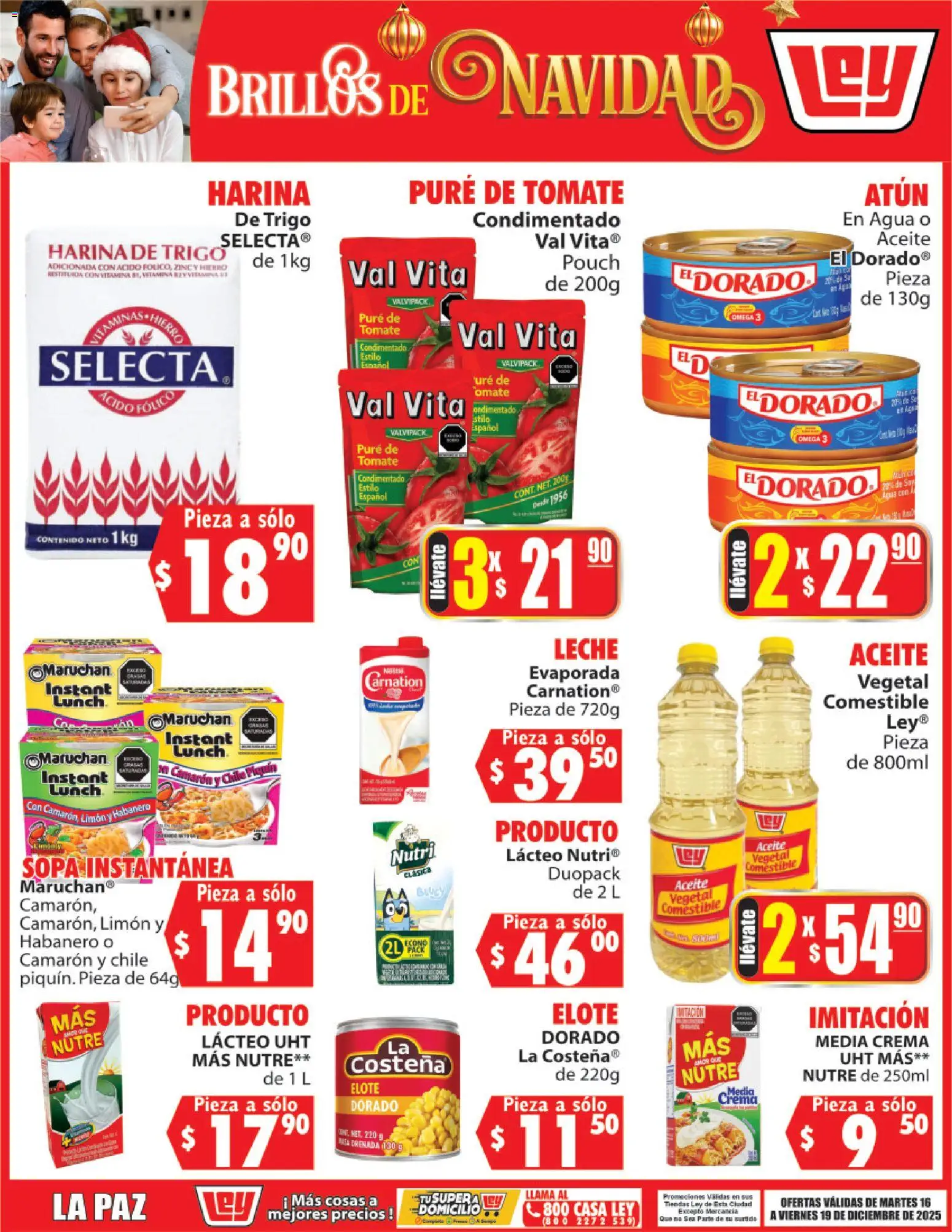 Nuevas ofertas de Casa Ley válidas en toda la República Mexicana desde el 16.12.2025. ¡Encuentra las mejores ofertas en Casa Ley folleto Brillos de Navidad! | Página: 2 | Productos: Atún, Sopa, Crema, Limón