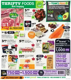 Preview of Thrifty Foods weekly flyer / circulaire from shop Thrifty Foods valid from 30.10.2025
