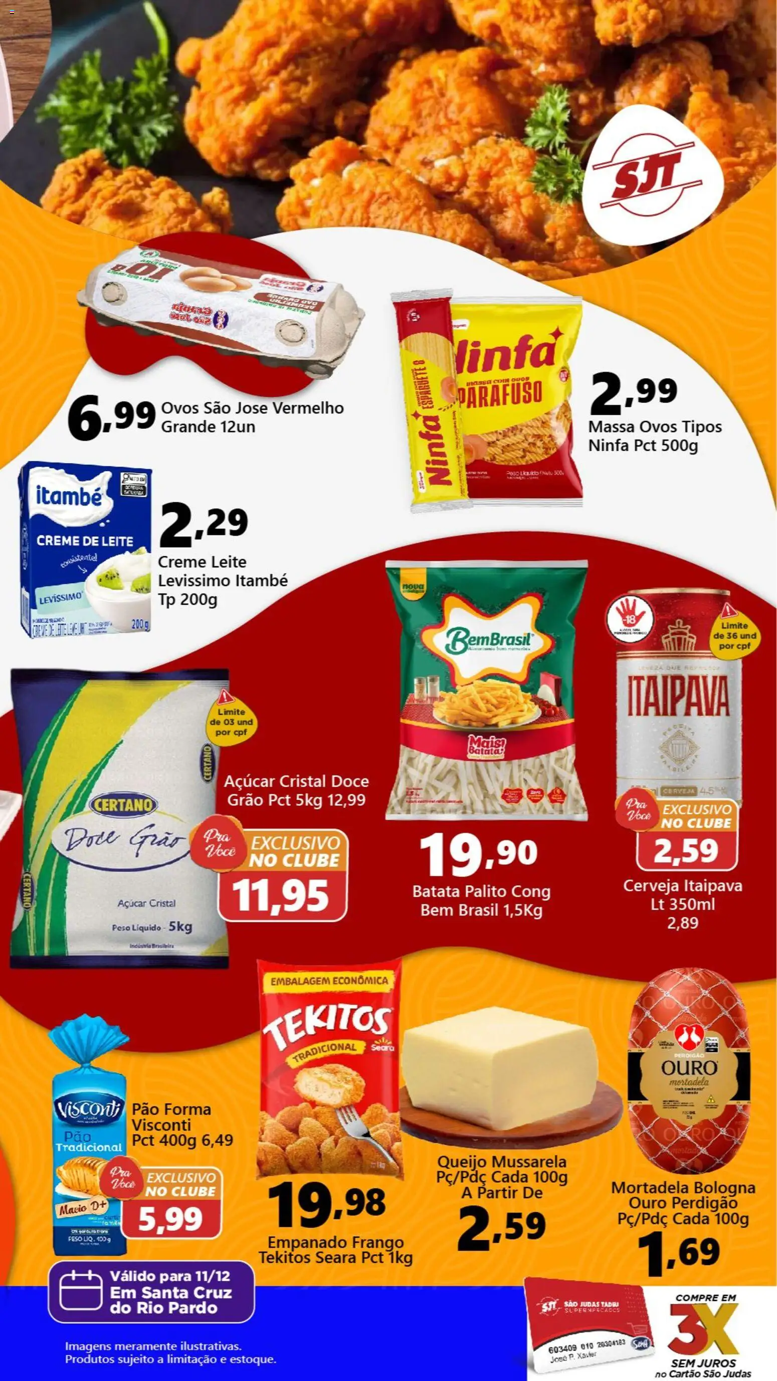 São Judas Tadeu Folheto - válido de 11.12.2025 | Página: 2 | Produtos: Leite, Mortadela, Creme de leite, Frango