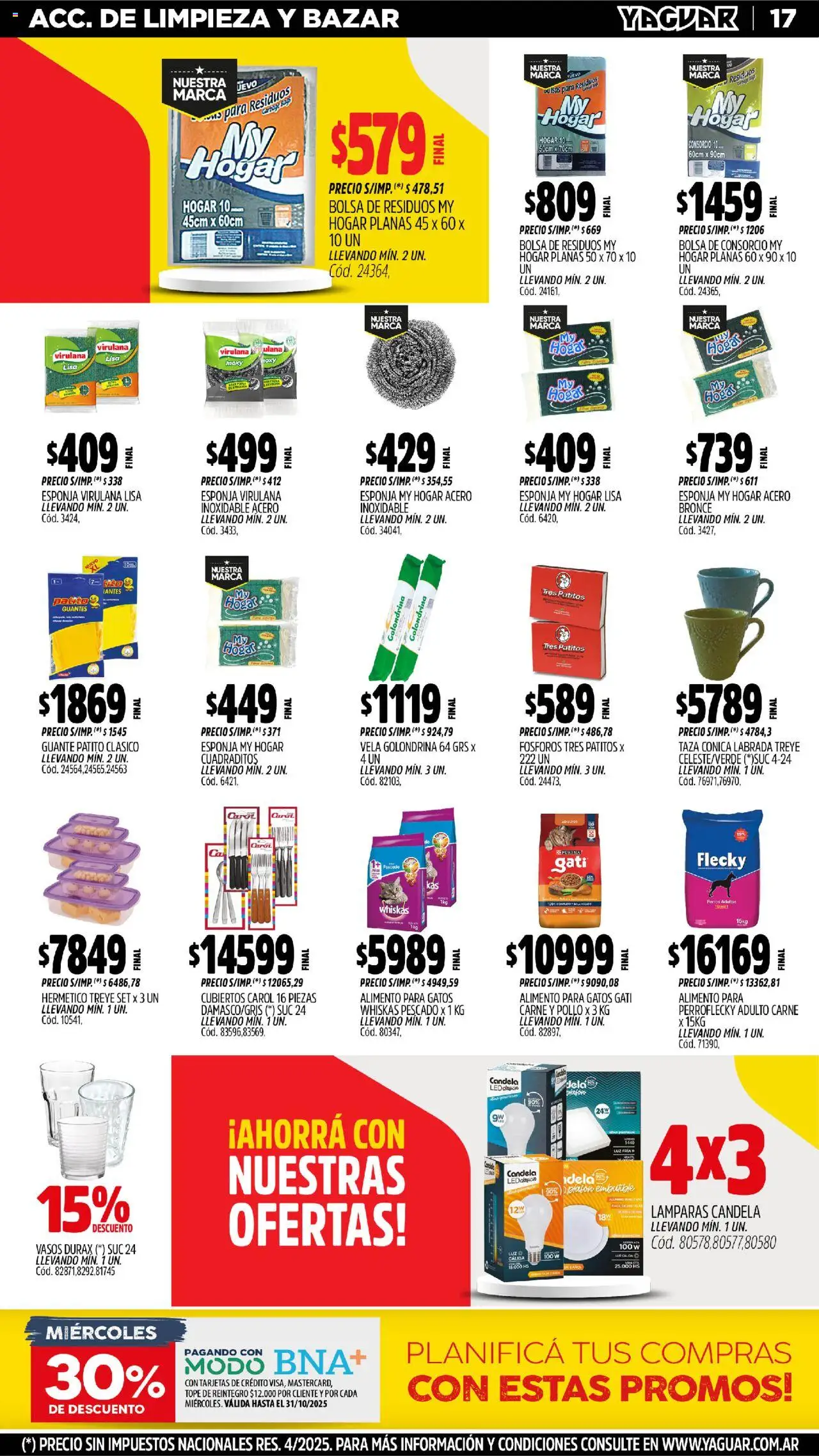 Yaguar - San Juan │ válido desde el 20.10.2025 | Página: 16 | Productos: Pescado, Taza, Guantes, Vasos