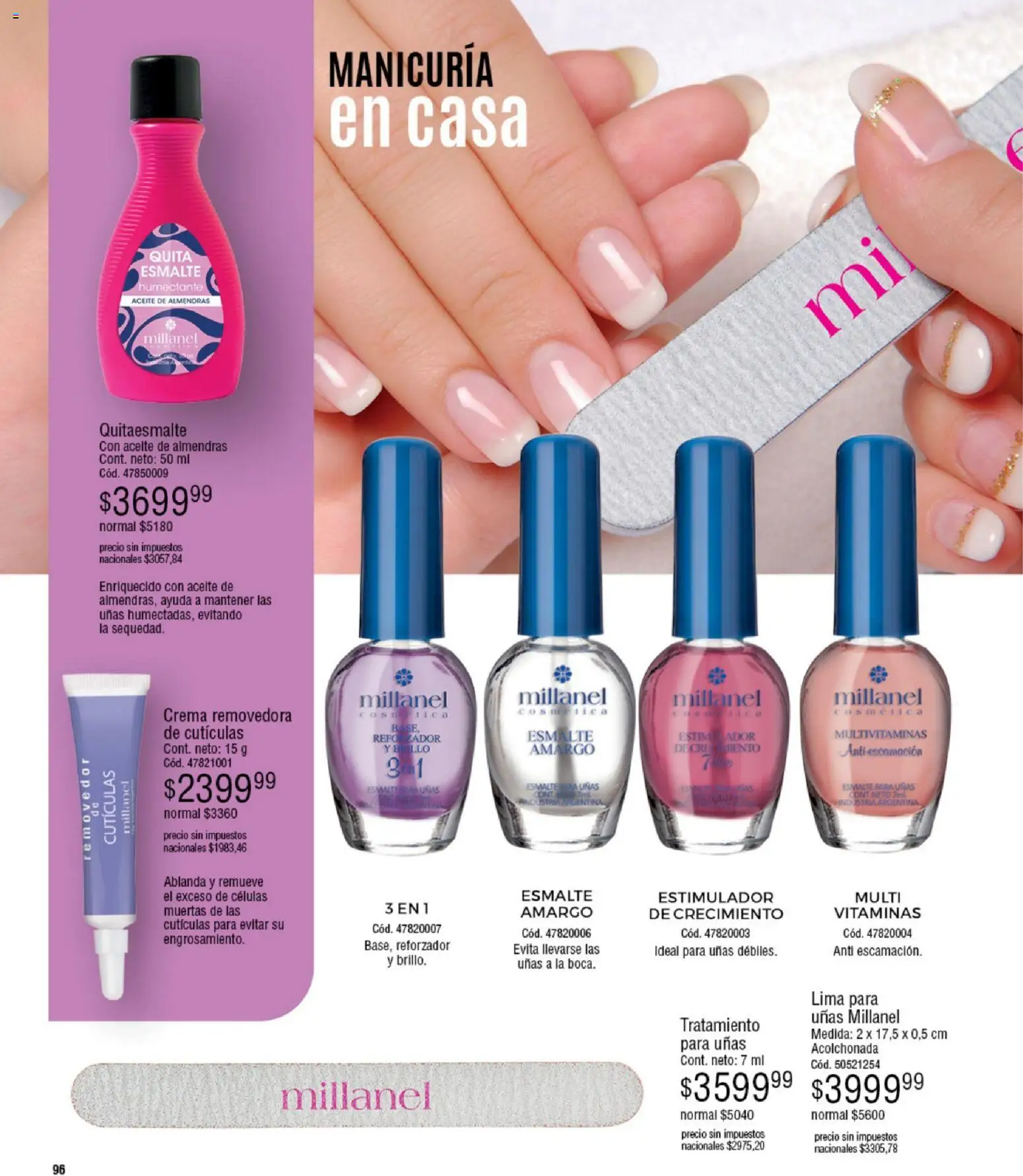 Millanel - Catálogo │ válido desde el 08.12.2025 | Página: 96 | Productos: Vitaminas, Almendras, Aceite, Brillo