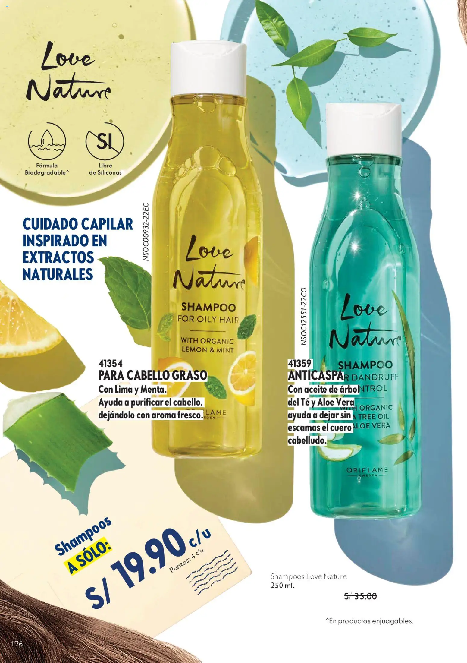 Catálogo Oriflame válido desde 14.02.2026 | Página: 126 | Productos: Shampoo, Aceite, Té