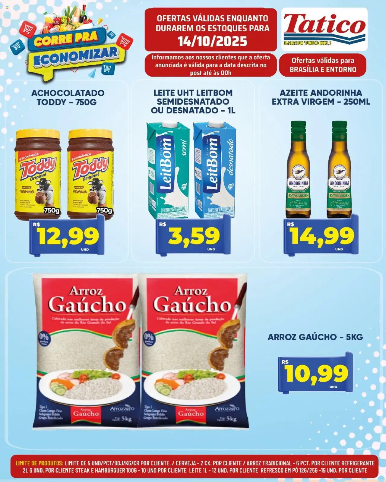 Tatico Folheto - válido de 14.10.2025 | Página: 3 | Produtos: Refresco, Leite, Hambúrguer, Refrigerante