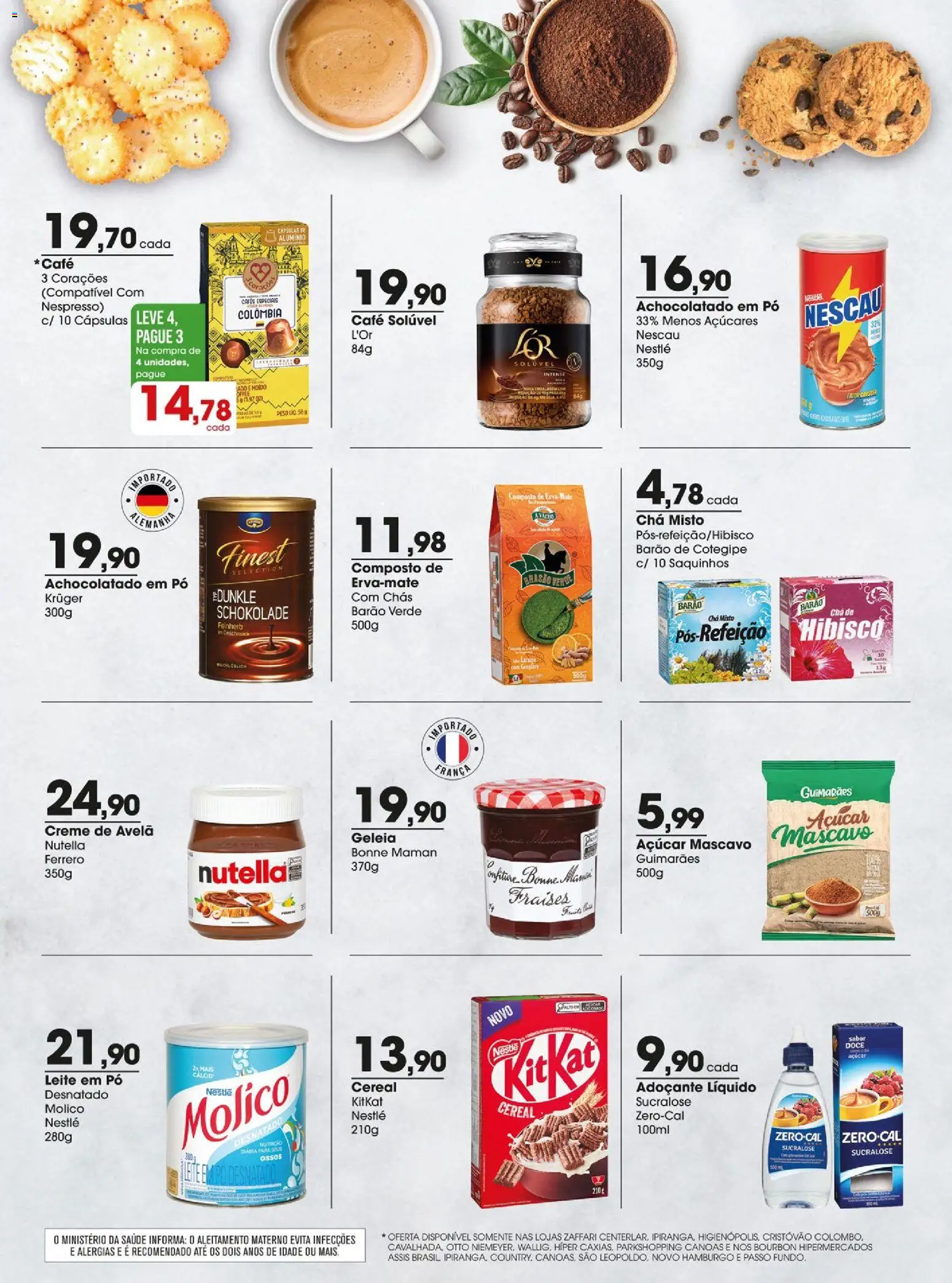 Zaffari Folheto - válido de 02.12.2025 | Página: 5 | Produtos: Chá, Geleia, Café solúvel, Leite em pó