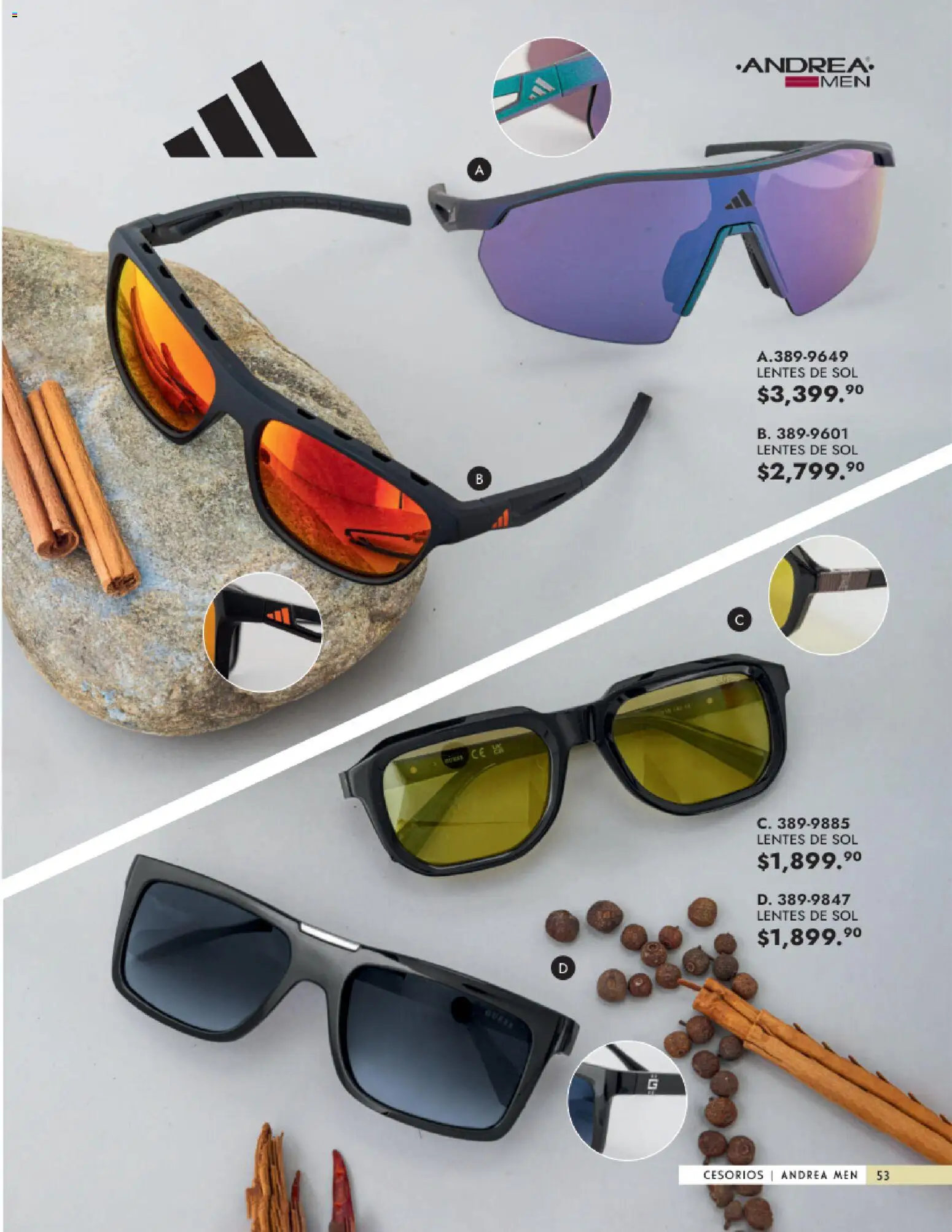 Nuevas ofertas de Andrea válidas en toda la República Mexicana desde el 25.01.2026. ¡Encuentra las mejores ofertas en Andrea catálogo Primavera! | Página: 53 | Productos: Lentes, Lentes de sol