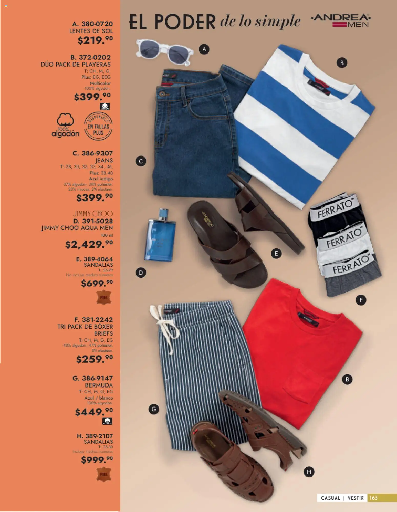 Nuevas ofertas de Andrea válidas en toda la República Mexicana desde el 25.01.2026. ¡Encuentra las mejores ofertas en Andrea catálogo Vestir Caballero ! | Página: 5