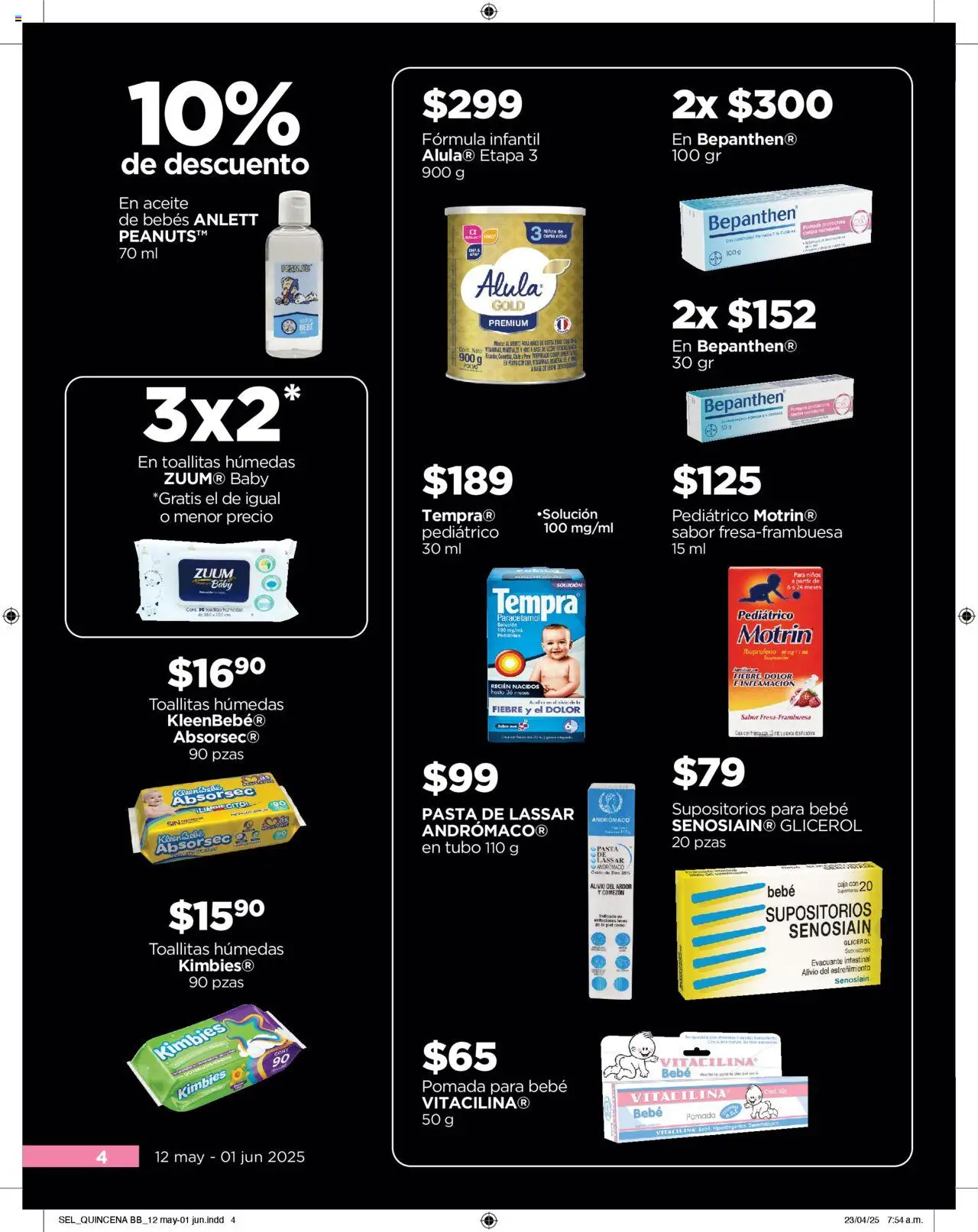 Nuevas ofertas de Chedraui válidas en toda la República Mexicana desde el 12.05.2025. ¡Encuentra las mejores ofertas en Chedraui folleto Cuesto Menos! | Página: 4 | Productos: Frasco, Aceite, Pomada, Polvo