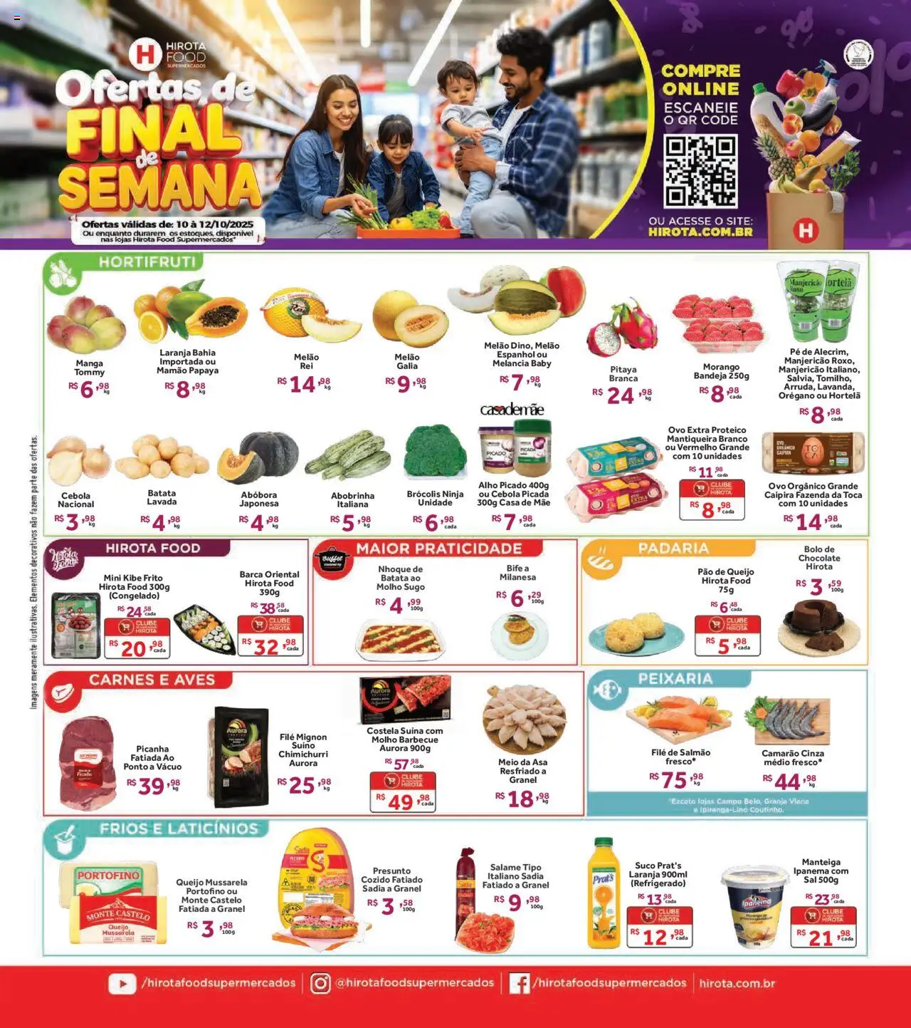 Hirota Food Folheto - válido de 10.10.2025 | Página: 1 | Produtos: Pão, Chocolate, Bandeja, Pão de queijo