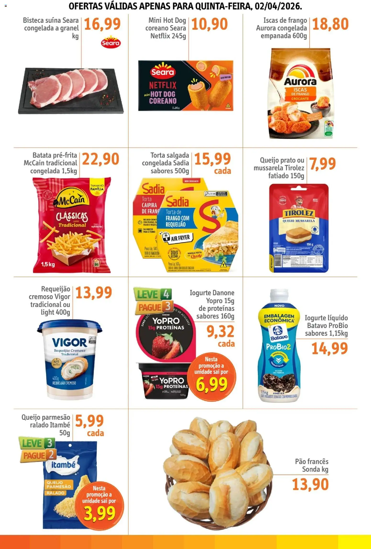 Sonda Folheto - válido de 02.04.2026 | Página: 2 | Produtos: Forno, Banco, Requeijão, Ameixa