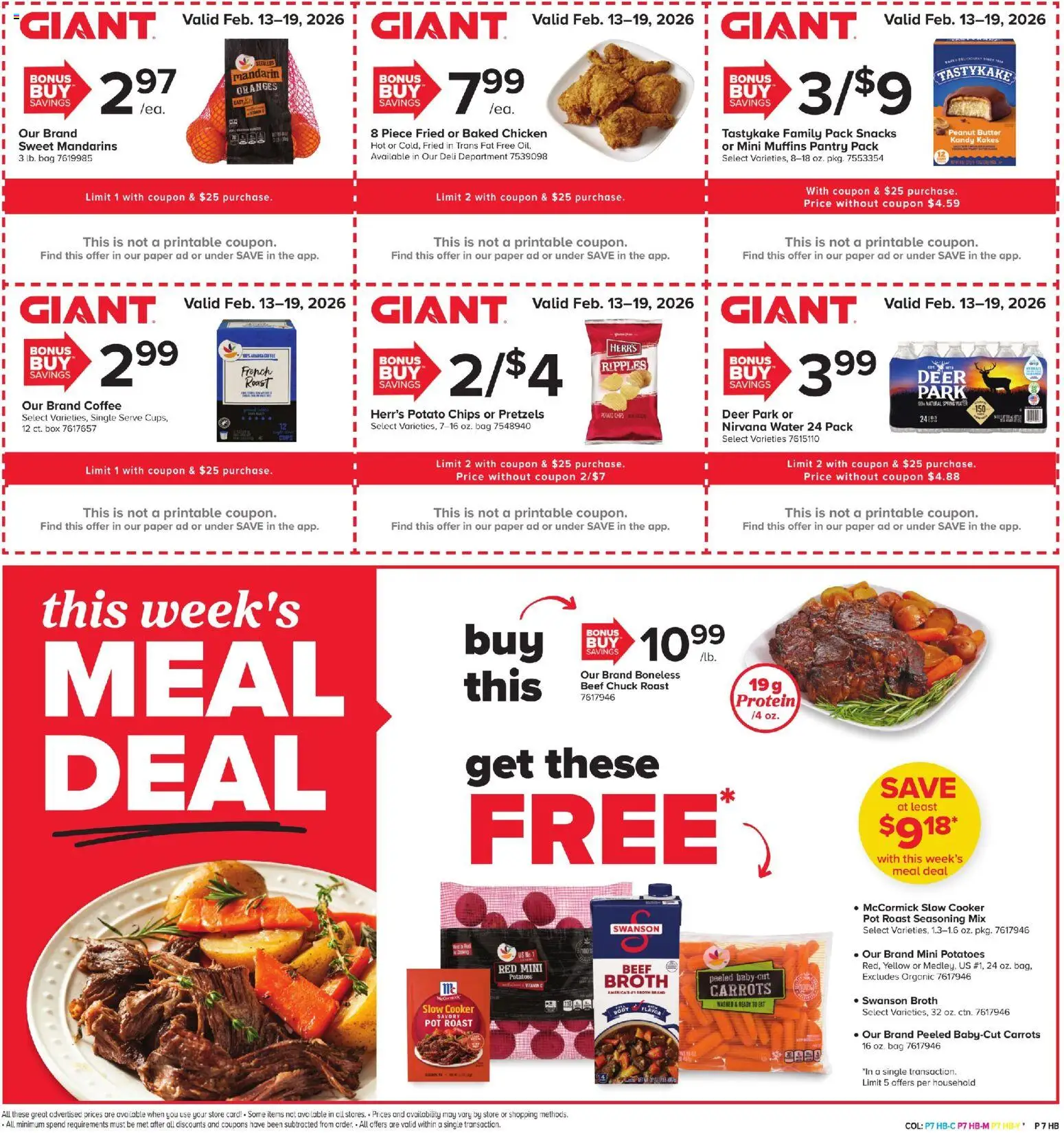 Giant Weekly Ad - valid from 13.02.2026 | Page: 5 | Products: Mandarins, Box, Oranges, Beef