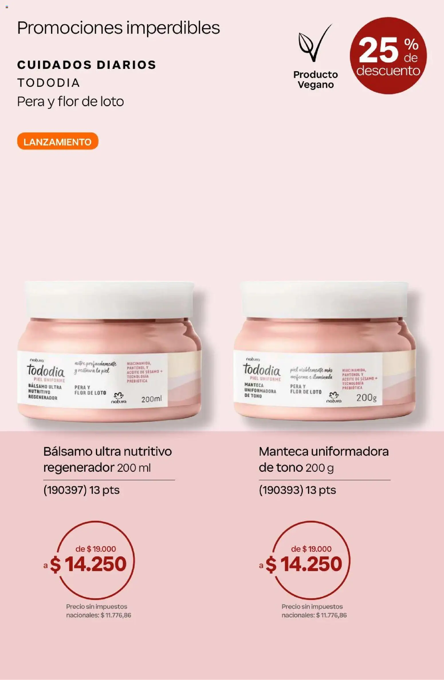 Natura Catálogo Ciclo 4/2026 │ válido desde el 01.04.2026 | Página: 54 | Productos: Pera, Aceite, Bálsamo, Manteca