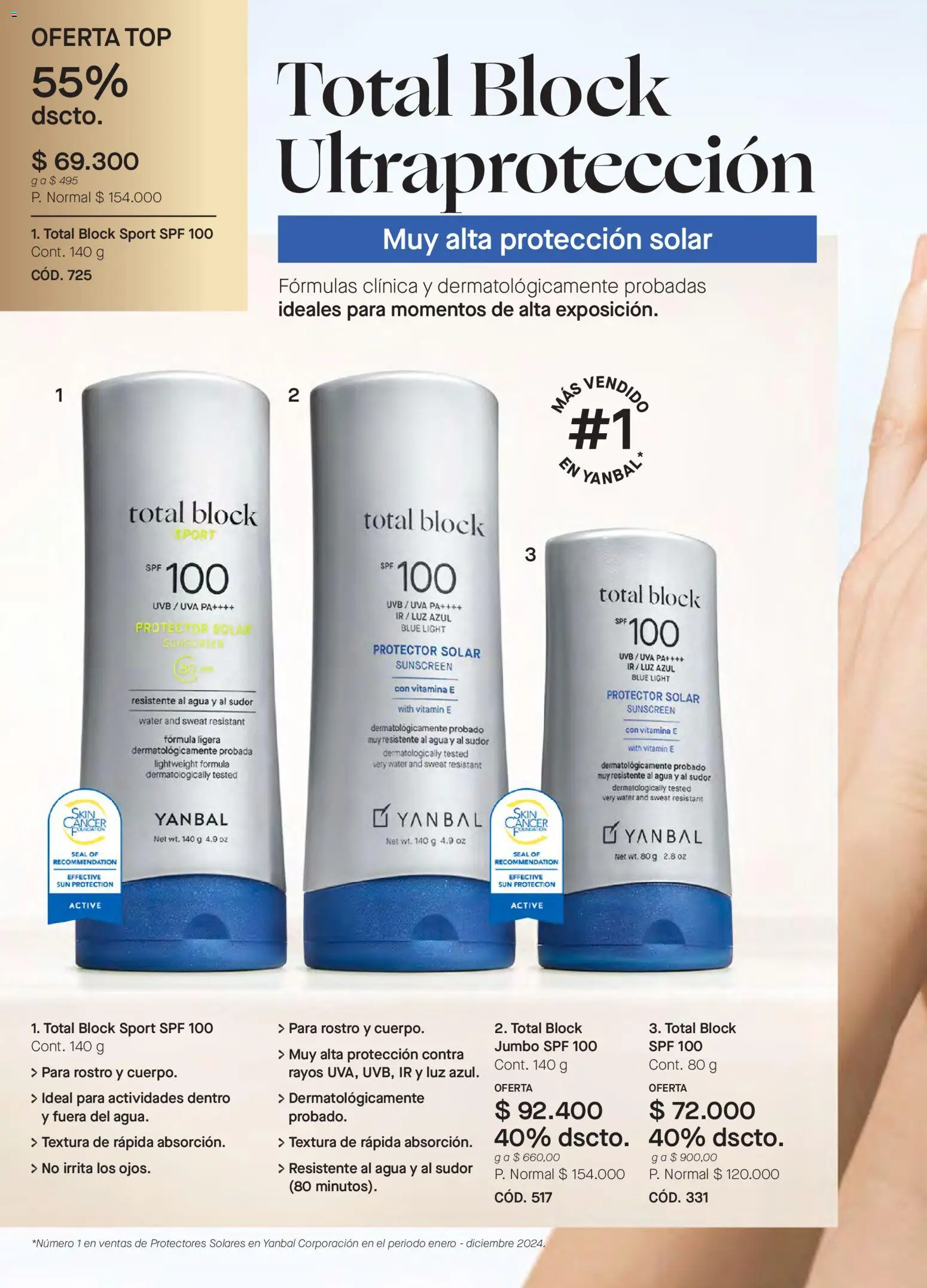 Yanbal revista - valida desde el 08.11.2025 | Página: 108 | Productos: Agua, Top, Uva, Protector solar