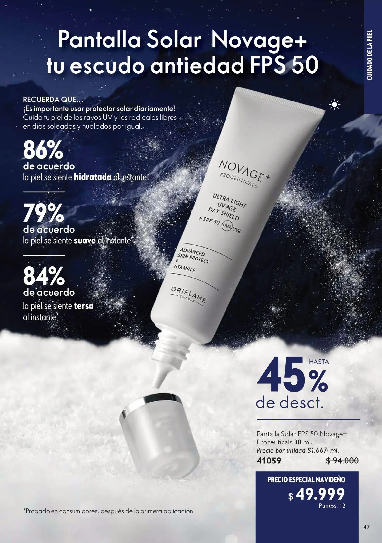 Oriflame revista - valida desde el 06.12.2025 | Página: 47 | Productos: Protector solar