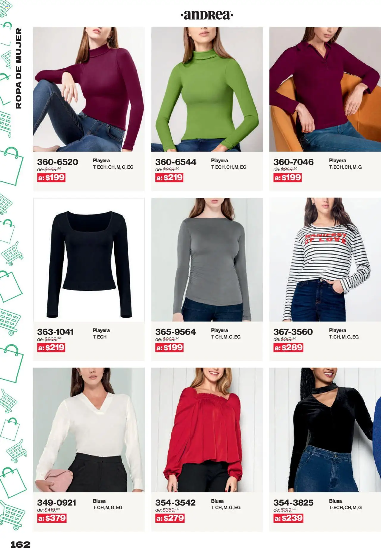 Nuevas ofertas de Andrea válidas en toda la República Mexicana desde el 10.08.2025. ¡Encuentra las mejores ofertas en Andrea - Catálogo Outlet! | Página: 162 | Productos: Blusa, Ropa, Playera