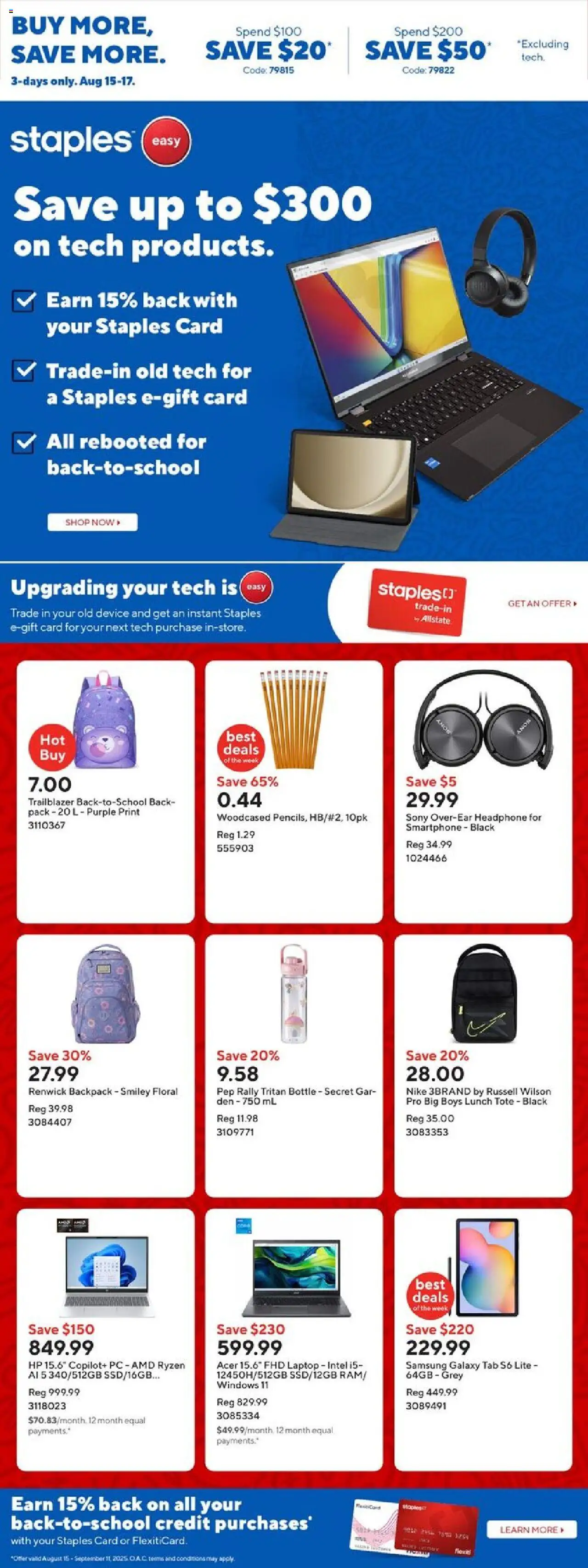 Staples flyer valid from 15.08.2025 | Page: 1